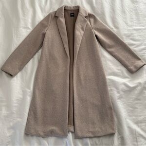 Zara Wool Long Coat. Peacoat. Elegant Tan Women's Coat
